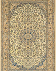 Isolated view of Louie Traditional Ivory Hand Knotted Wool & Silk Rug, showcasing its intricate traditional design.