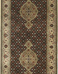 Isolated view of Elena Versatile Brown Hand Knotted Wool Rug, showcasing its design.