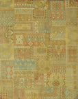 Isolated view of Mira Agra Multicolor Hand Knotted Wool Rug, showcasing its design.