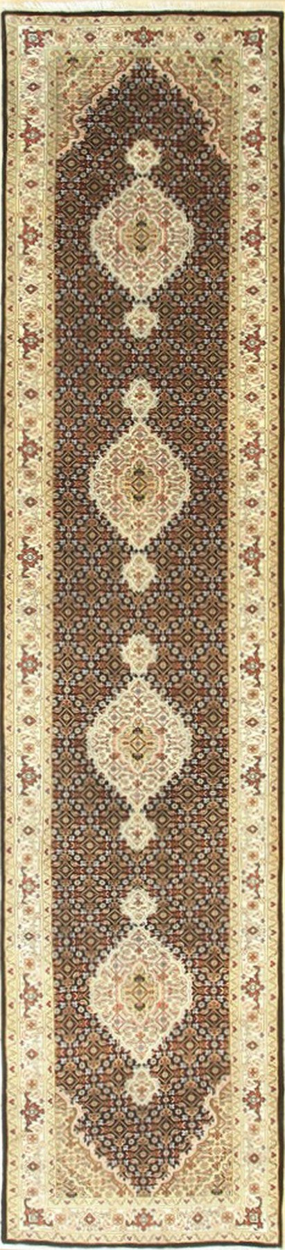 Isolated view of Ophelia Amara Brown Hand Knotted Wool Rug, showcasing its design.