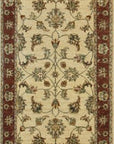 Isolated view of Bianca Agra Ivory Hand Knotted Wool Rug, showcasing its intricate, hand-knotted design.