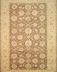 Isolated view of Unique Peshawar Beige Hand Knotted Wool Rug, showcasing its intricate design.