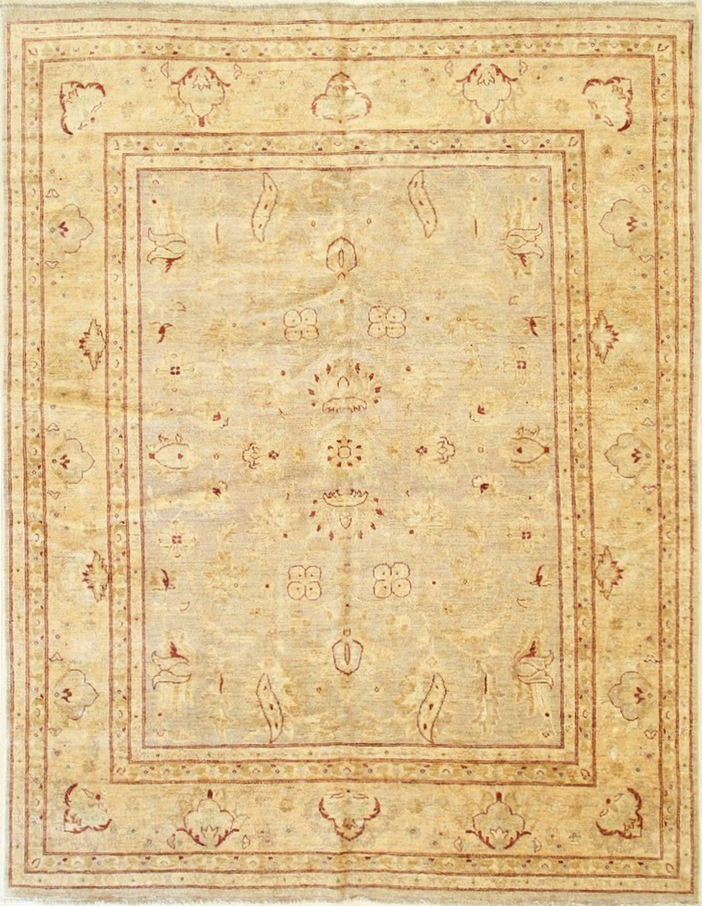 Isolated view of Rhea Traditional Multicolor Hand Knotted Wool Rug, showcasing its intricate traditional design.