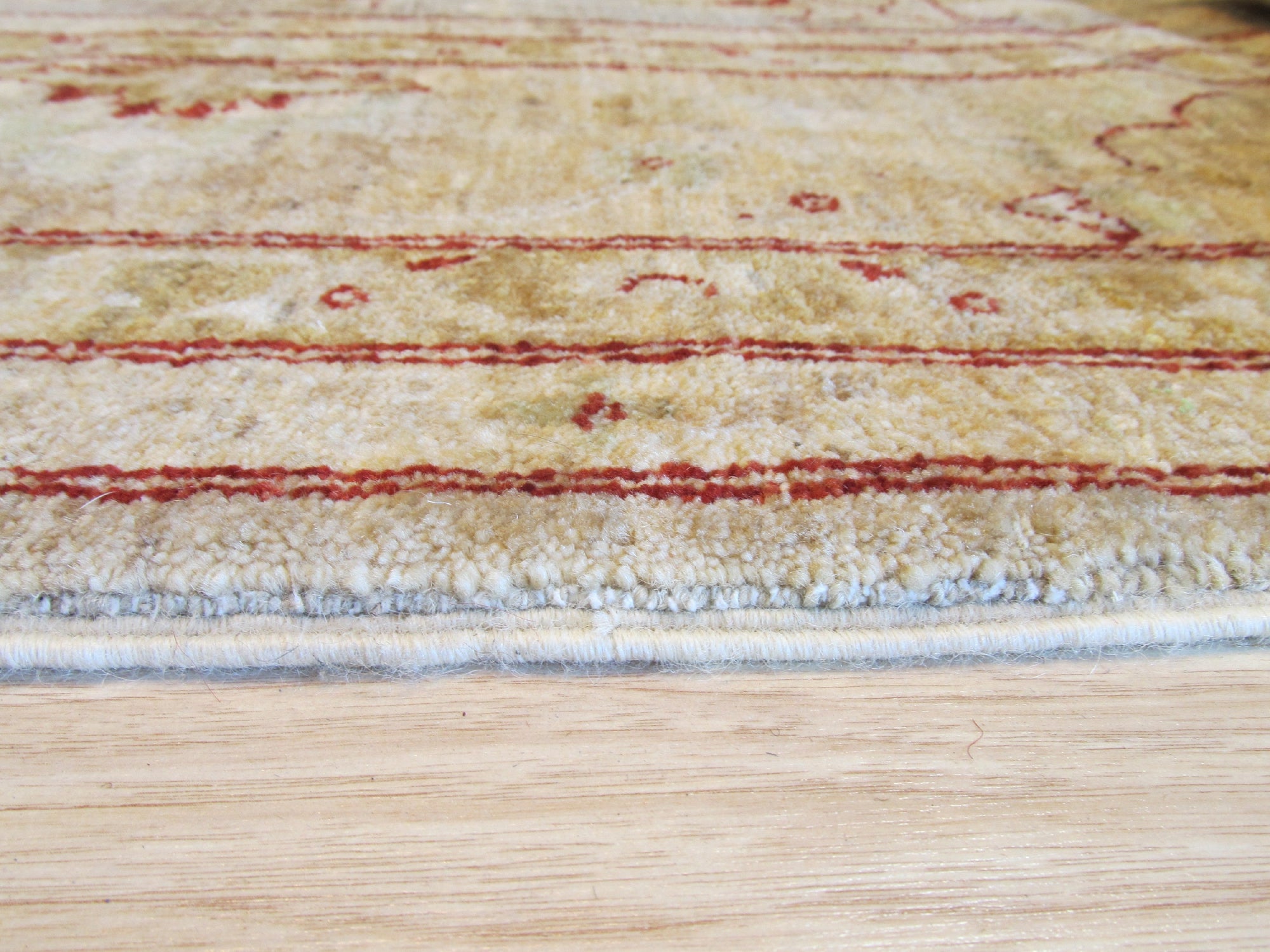 Rhea Traditional Multicolor Hand Knotted Wool Rug, vibrant hues dance across this hand-knotted wool rug, bringing warmth and a touch of traditional charm to a cozy living space.