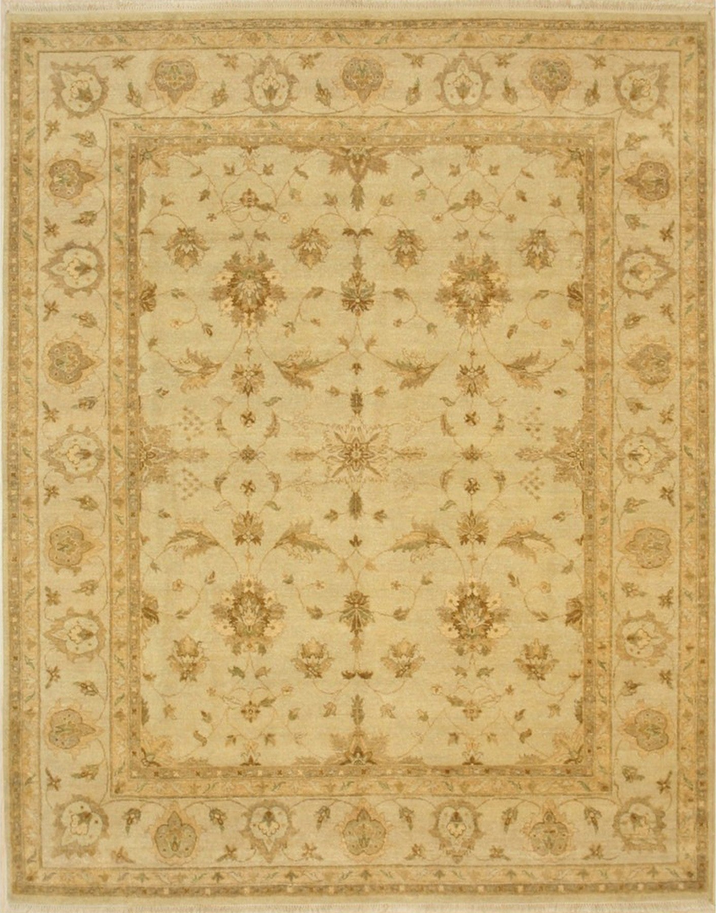 Isolated view of Iris Peshawar Multicolor Hand Knotted Wool Rug, showcasing its intricate design.