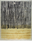 Isolated view showcasing the Mira Iris Yellow Hand Knotted Wool Rug, highlighting its intricate hand-knotted design.