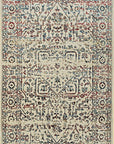 Isolated view of Lila Chic Multicolor Hand Knotted Wool & Viscose Rug, showcasing its design.