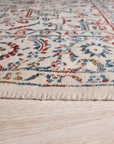 Lila Chic Multicolor Hand Knotted Wool & Viscose Rug, showcasing a vibrant blend of colors in a textured wool and viscose weave, fills the frame with its intricate hand-knotted design.