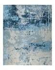 Handloomed Wool Ivory / Dark Teal Transitional Modern Galaxy Loom Rug