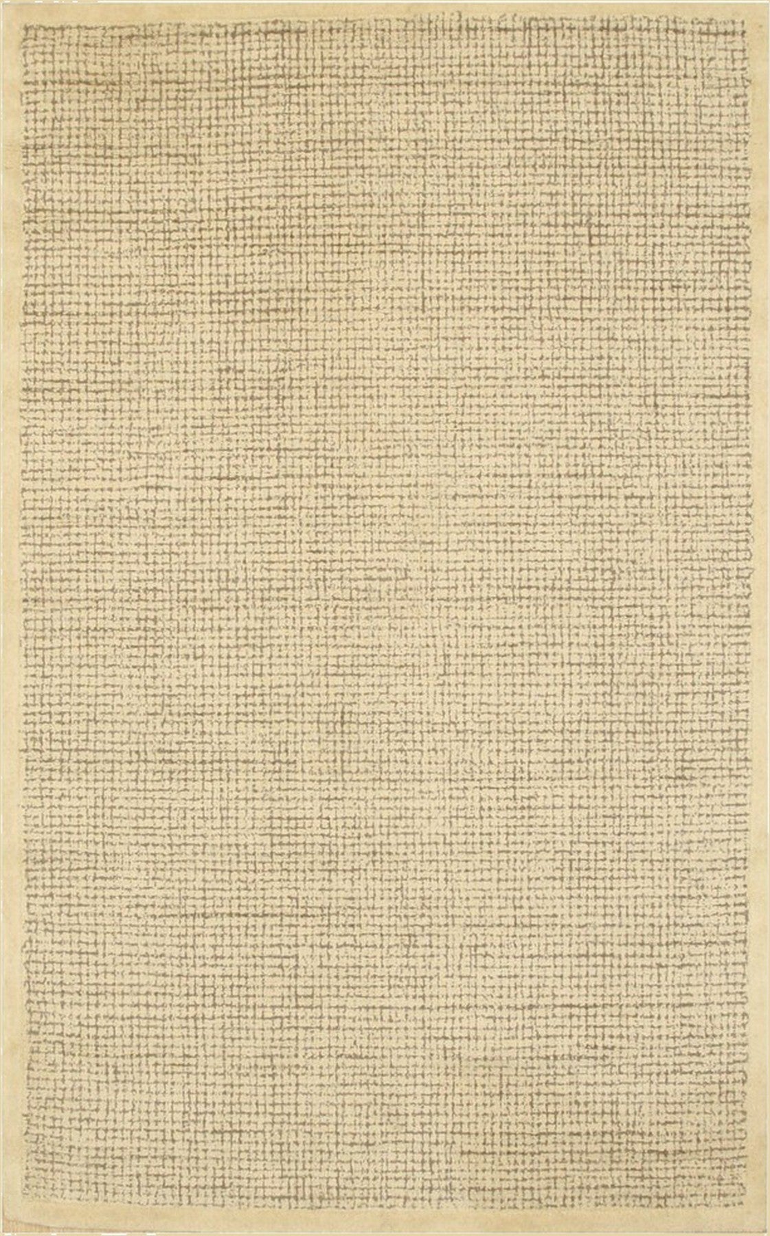 Isolated view of Quinn Artisan Ivory Hand Tufted Wool Rug, showcasing its design.