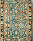 Refined Chic Green Hand Knotted Wool Rug