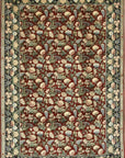 Isolated view of Delicate Traditional Multicolor Hand Knotted Wool Rug, showcasing its intricate, traditional design.