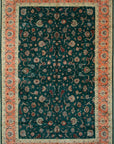 Isolated view of Para Jasmine Multicolor Hand Knotted Wool Rug, showcasing its vibrant, intricate design.