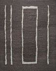 Isolated view of Talia Delicate Brown Flatweave Wool Rug, showcasing its delicate, subtly textured flatweave design.