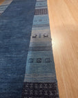 Handloomed Blue Gabbeh Tribal Wool Area Rug - view 6