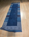 Handloomed Blue Gabbeh Tribal Wool Area Rug - view 7