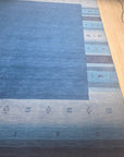 Handloomed Blue Gabbeh Tribal Wool Area Rug - view 8