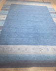 Handloomed Blue Gabbeh Tribal Wool Area Rug - view 12