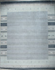 Handloomed Gray Gabbeh Tribal Wool Area Rug