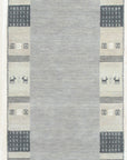 Handloomed Gray Gabbeh Tribal Wool Area Rug - view 1