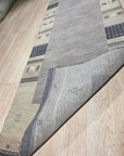 Handloomed Gray Gabbeh Tribal Wool Area Rug - view 3