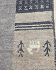 Handloomed Gray Gabbeh Tribal Wool Area Rug - view 5