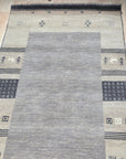 Handloomed Gray Gabbeh Tribal Wool Area Rug - view 6