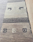 Handloomed Gray Gabbeh Tribal Wool Area Rug - view 10