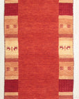 Handloomed Red Gabbeh Tribal Wool Area Rug - view 1