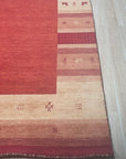 Handloomed Red Gabbeh Tribal Wool Area Rug - view 15