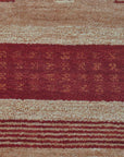 Handloomed Red Gabbeh Tribal Wool Area Rug - view 17