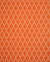 Isolated view of Classic Moroccan Orange Flatweave Wool Rug, showcasing its geometric diamond and line design in vibrant orange, cream, and touches of brown.