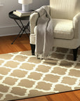 Iris Moroccan Brown Flatweave Wool Rug