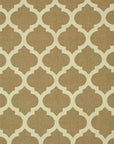 Isolated view of Iris Moroccan Brown Flatweave Wool Rug, showcasing its intricate geometric design.