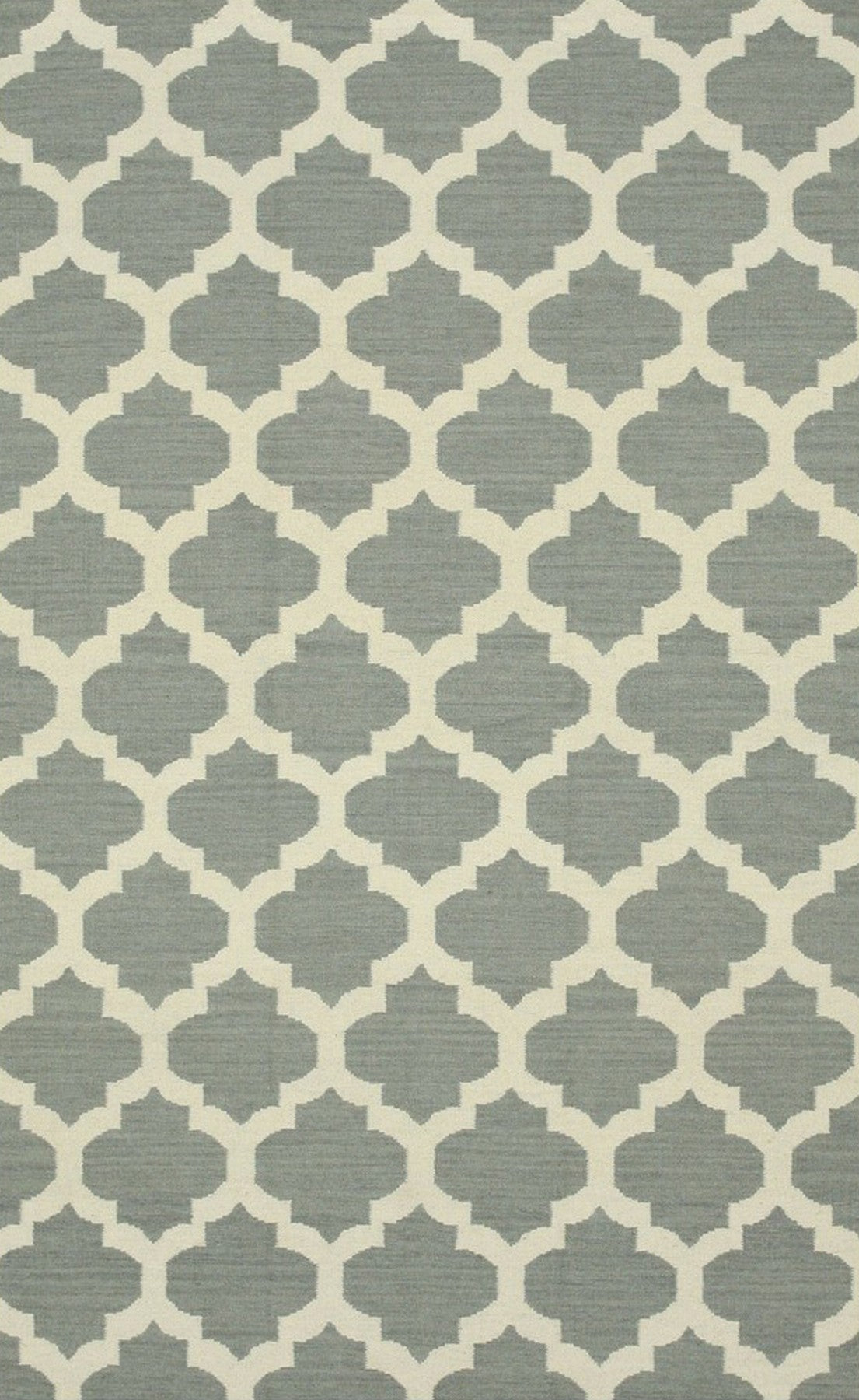 Isolated view of Selene Elena Gray Flatweave Wool Rug, showcasing its design.