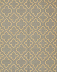 Isolated view of Luna Nadia Blue Flatweave Wool Rug, showcasing its design.