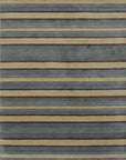 Isolated view of Luxurious Willow Multicolor Handmade Wool Rug, showcasing its intricate floral and geometric design in shades of cream, blue, and green.