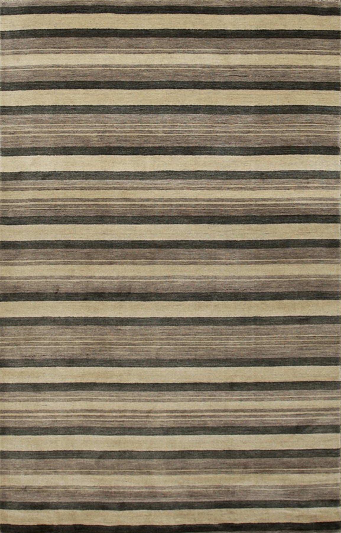 Isolated view of Serene Striped Multicolor Handmade Wool Rug, showcasing its design.