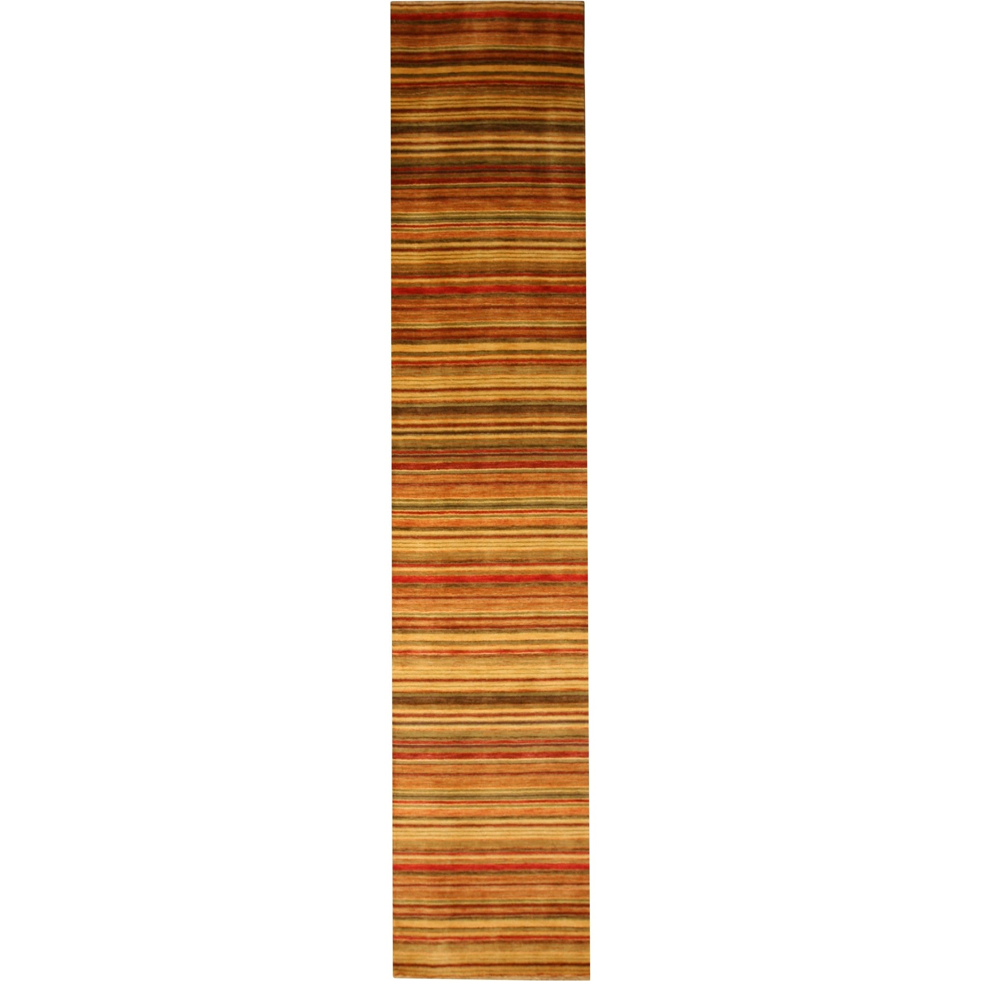 Lush Striped Red Flatweave Wool Rug, vibrant stripes of red and lighter hues dance across this flatwoven wool rug, lending a warm and textured feel to the space.