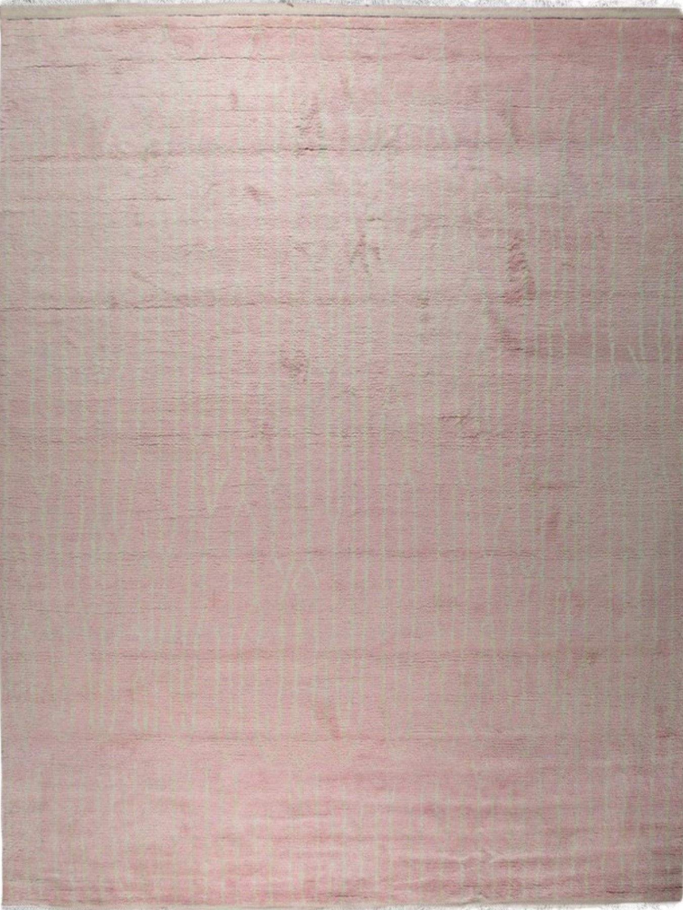 Isolated view of Rhea Moroccan Pink Hand Knotted Wool Rug, showcasing its design.