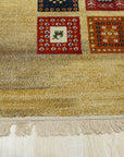 Violet Luna Ivory Machine Made Wool Rug, showcasing a soft, ivory field overlaid with a delicate, vine-like pattern in muted violet and cream tones; the machine-made wool construction providing a textural depth.