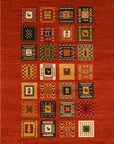 Isolated view of Classic Artisan Red Machine Made Wool Rug, showcasing its intricate floral medallion design.
