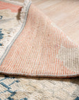 Comfortable Moroccan Multicolor Hand Knotted Wool Rug, vibrant wool artistry displaying geometric patterns in a warm, inviting setting.