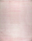 Isolated view showcases the intricate design of the Delicate Moroccan Pink Hand Knotted Wool Rug.