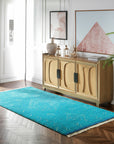 Exquisite Moroccan Handmade Wool Green Rug - additional view