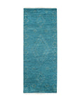 Isolated view of Exquisite Moroccan Handmade Wool Green Rug, showcasing its design.