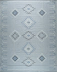Isolated view of Rustic Penelope Silver Flatweave Rug, showcasing its design.