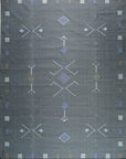 Isolated view of Sleek Inviting Gray Flatweave Rug, showcasing its design.