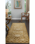 Tessa Ella Brown Hand Knotted Afghan Wool Rug