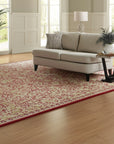 Celia Unique Ivory Hand Knotted Afghan Wool Rug